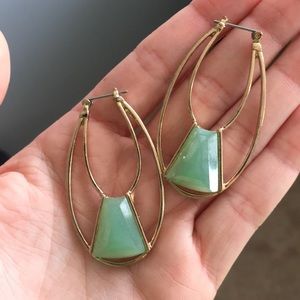 super cute gold and light blue earrings